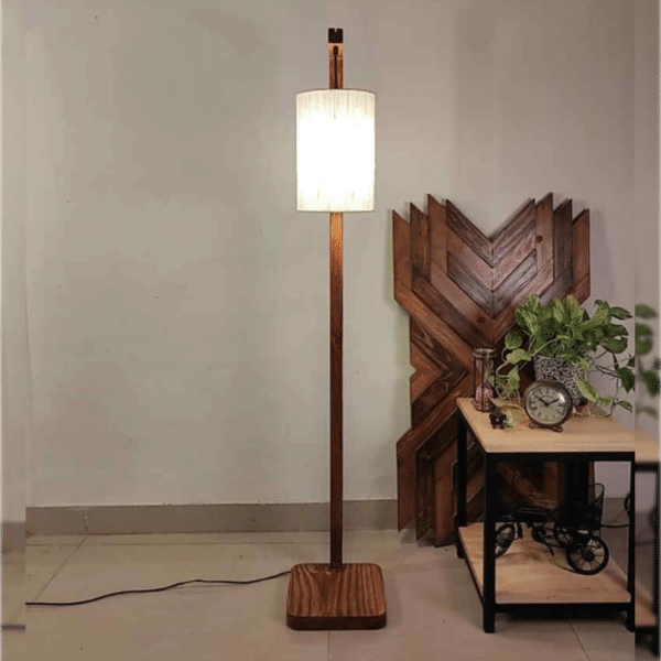 wooden floor lamp