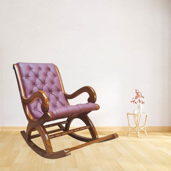 Modern cushion Wooden Rocking Chair Zaah Interiors