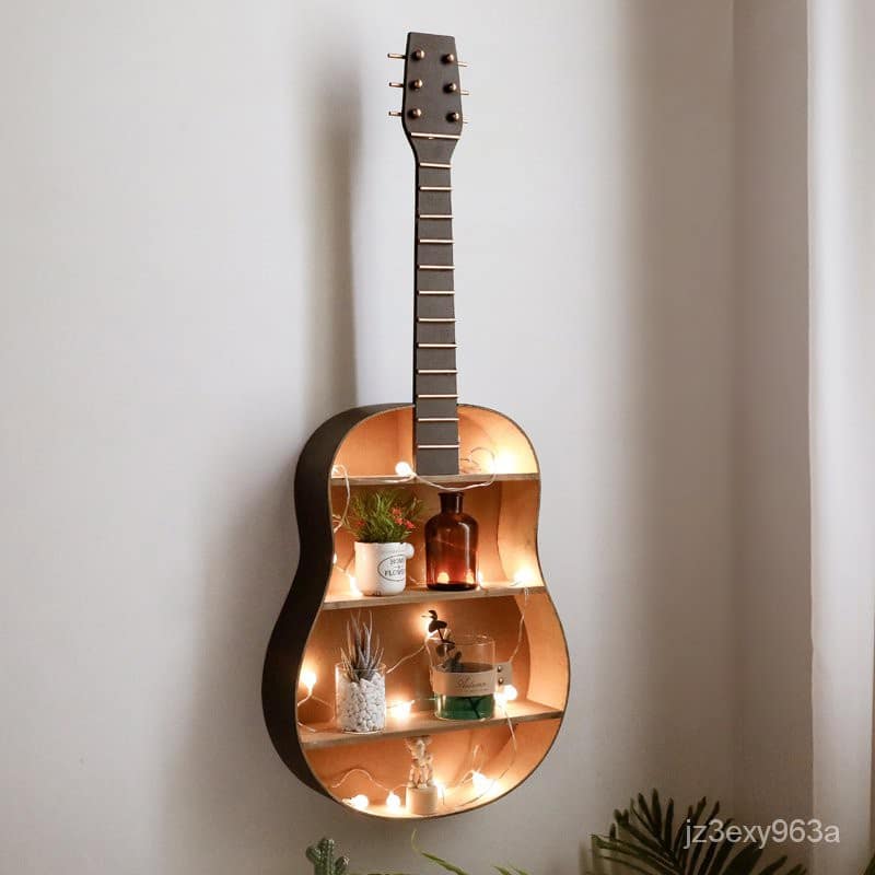 Wall mounted Guitar Shaped Shelf