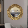 Metal mirror wall art