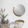 Round Metal mirror wall art