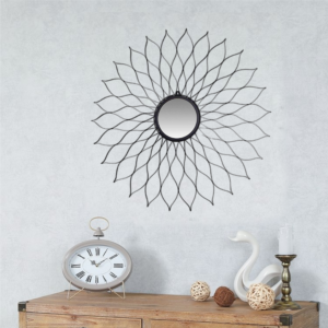 Metal mirror wall art