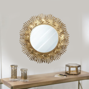 Metal mirror wall art