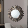 Metal mirror wall art