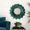 Metal mirror wall art