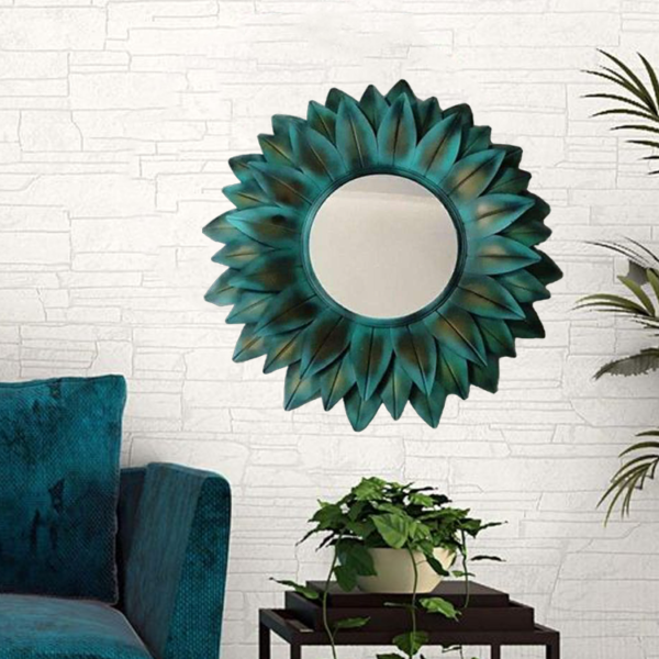 Metal mirror wall art