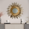 Metal mirror wall art