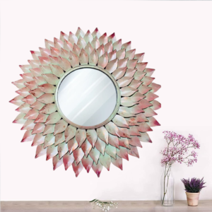 Metal mirror wall art