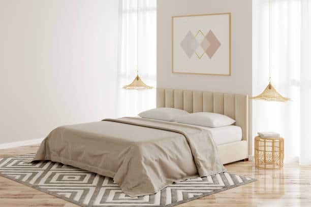 Simple bed headboard design