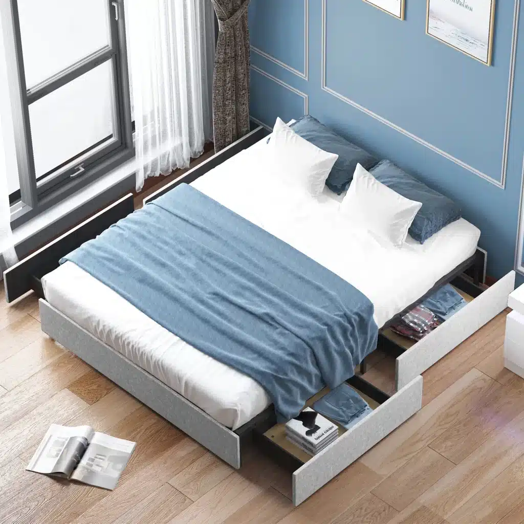 simple storage bed design