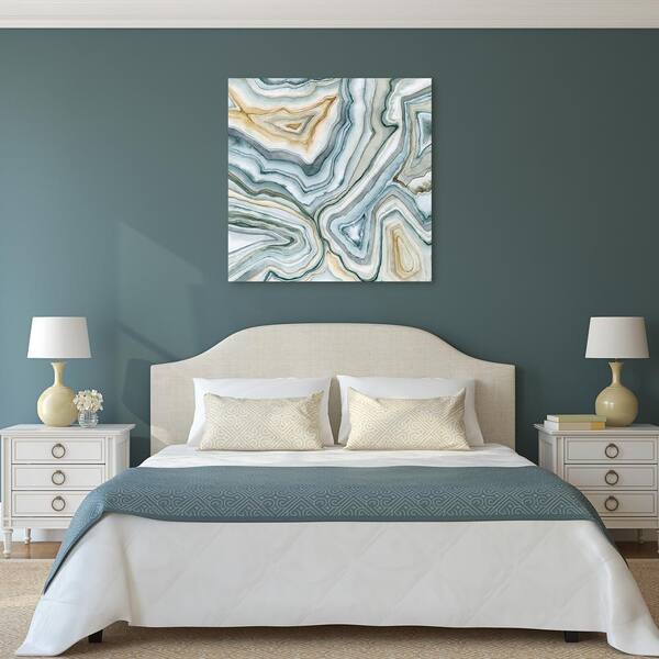 Bed design behind wall art