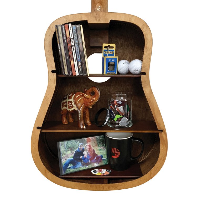 Guitar shaped shelf