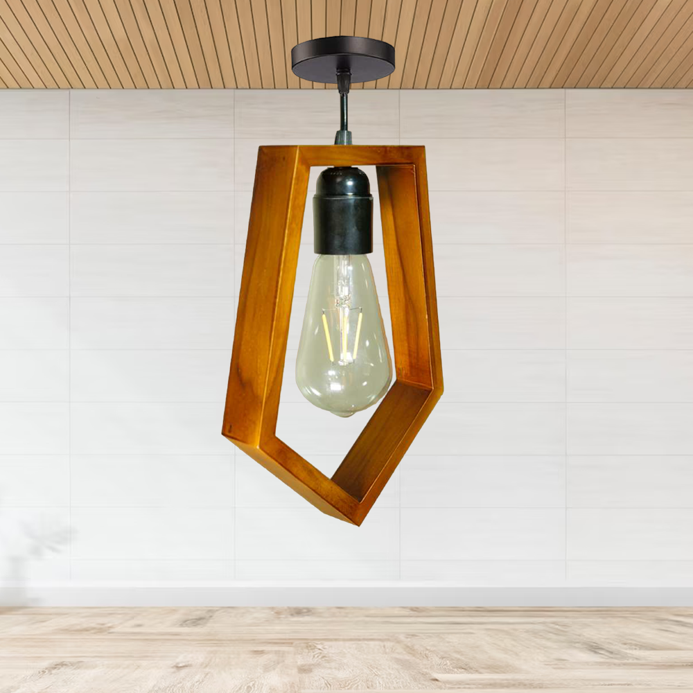 Teak wood Ceiling Hanging Light