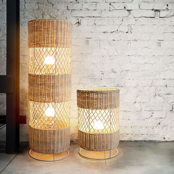 Modern Bamboo Floor Lamp