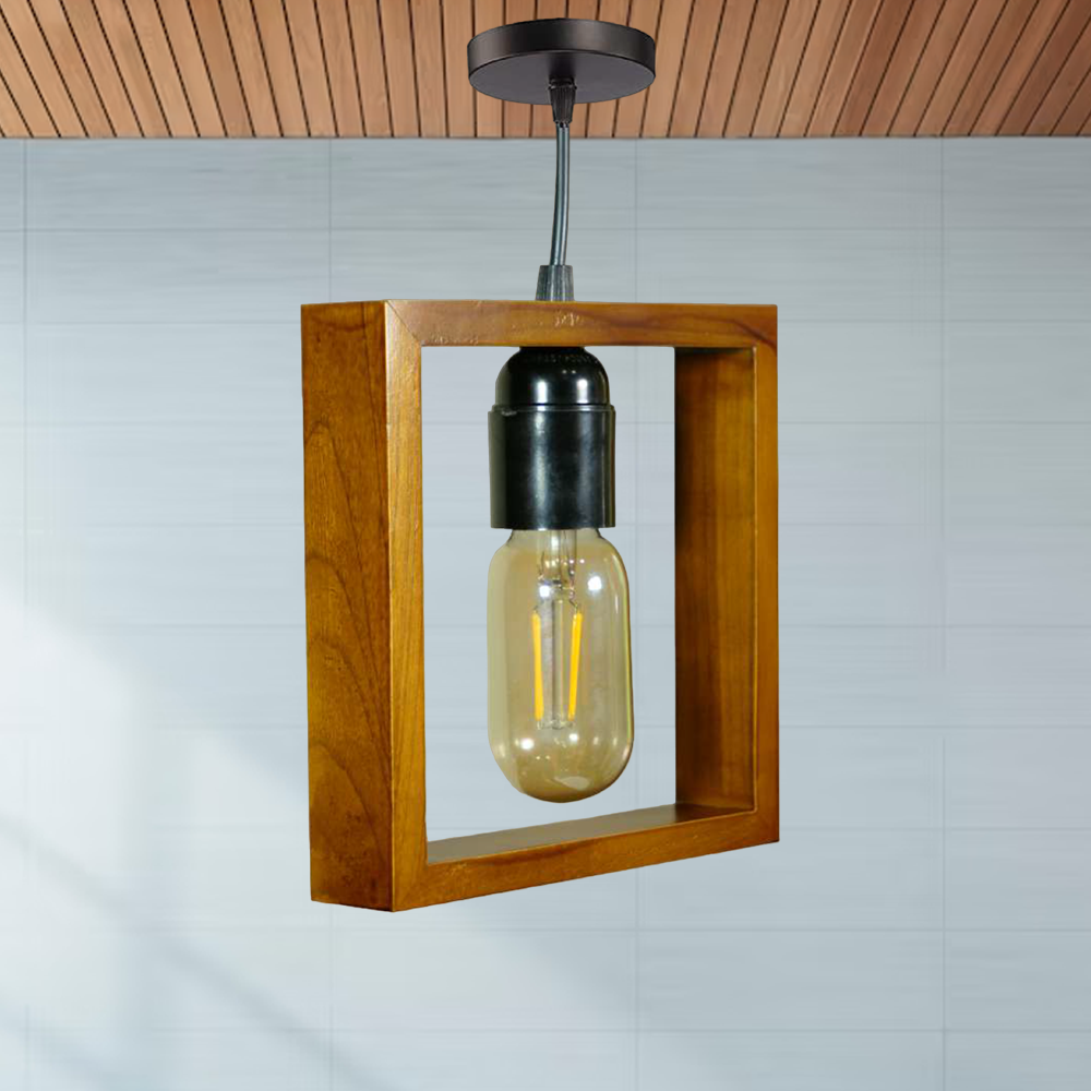 Teak wood Ceiling Hanging Light