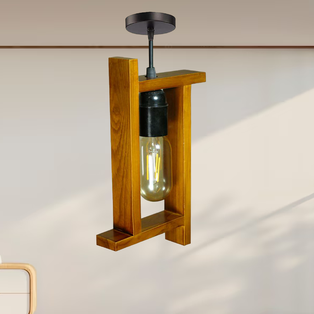 Teak wood Ceiling Hanging Light