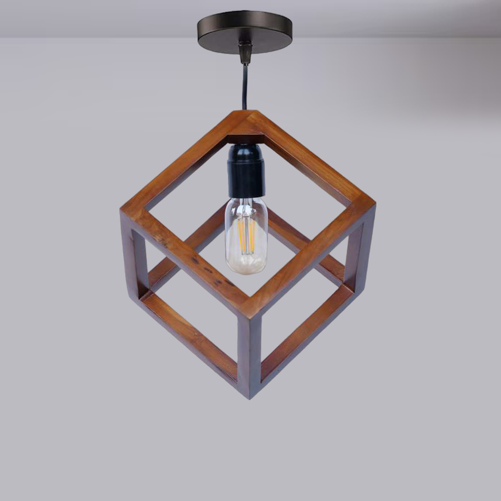 Teak wood Ceiling Hanging Light