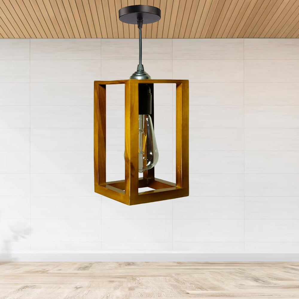 Teak wood Ceiling Hanging Light