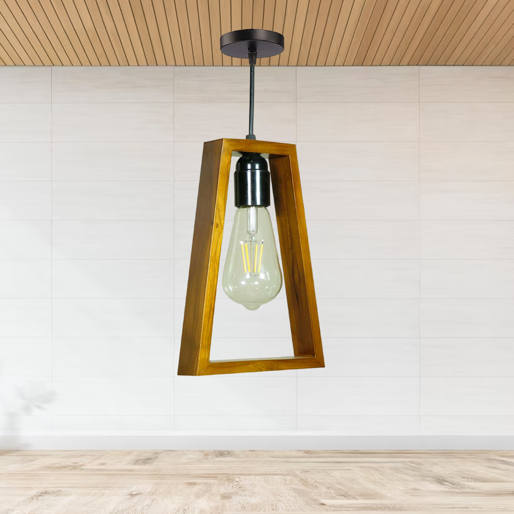 Teak wood Ceiling Hanging Light