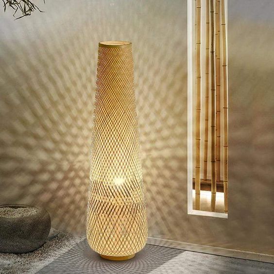 Modern Bamboo Floor Lamp