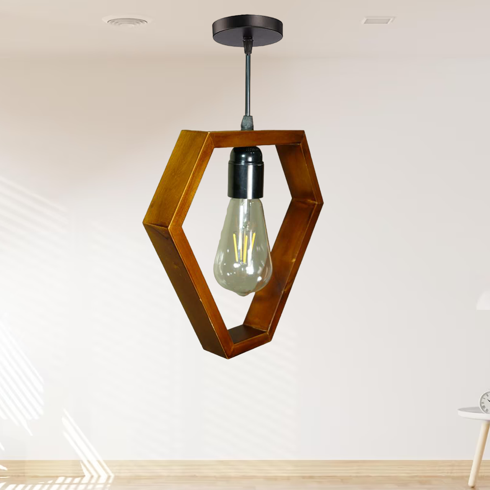 Teak wood Ceiling Hanging Light