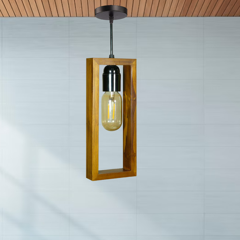 Teak wood Ceiling Hanging Light