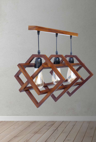 Teak wood Ceiling Hanging Light