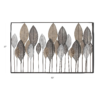 Casablanca Metal Wall Art: Elegant Champagne Brown Leaves Wall Decoration for Sophisticated Interiors